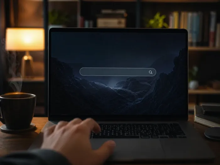 user using Excavator Tor Link on laptop