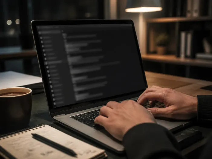 hands navigating Hidden Wiki links on a laptop