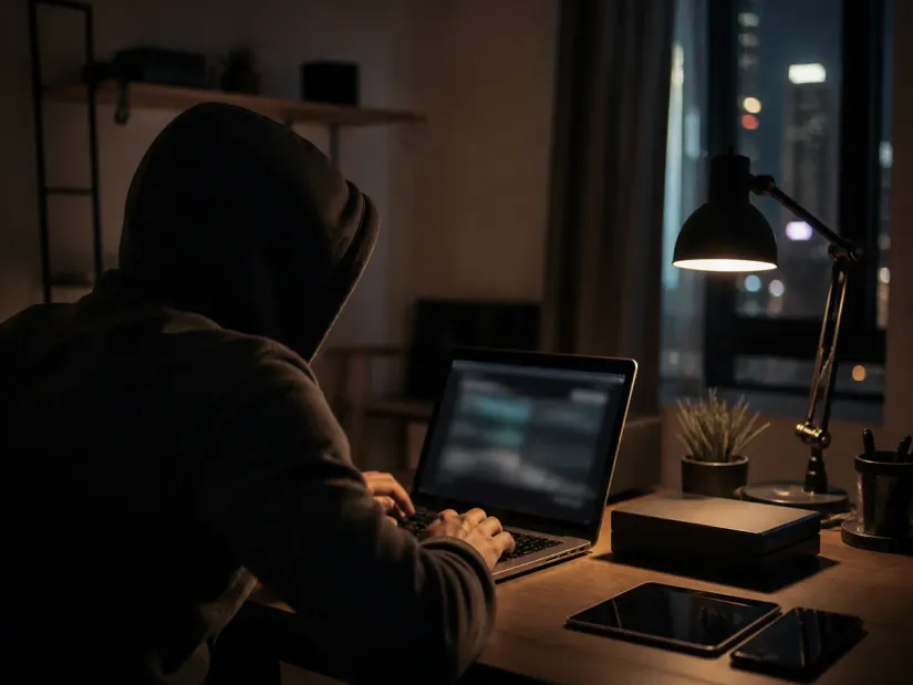 individual exploring an .onion site on a laptop